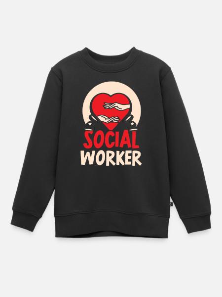 Travailleur social Travailleur social Profession de travailleur social - Sweat Premium enfant bio - noir