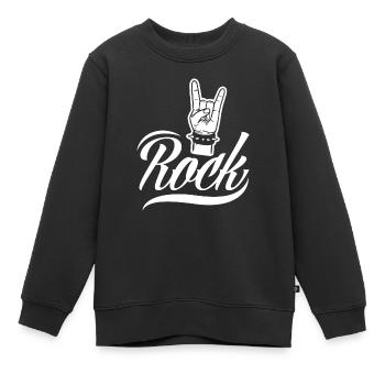 Gitarre Rockmusik Rockmusiker - Kinder Premium Organic Sweatshirt - Schwarz - Vorne - AI Model Kid Female (0cm)