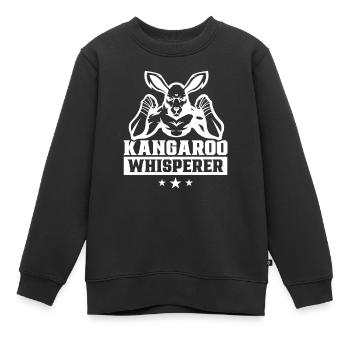 Kangourou Chuchoteur Kangourou Kangourou Animal - Sweat Premium enfant bio - noir - Devant - AI Model Kid Female (0cm)