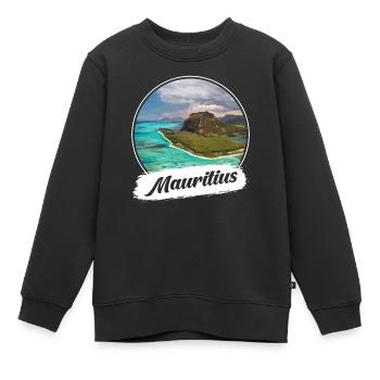 Mauritius Souvenir - Kids Premium Organic Sweatshirt - black - Front - AI Model Kid Female (0cm)
