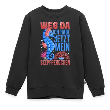 Seepferdchen bestanden - Kinder Premium Organic Sweatshirt - Schwarz - Vorne - AI Model Kid Female (0cm)