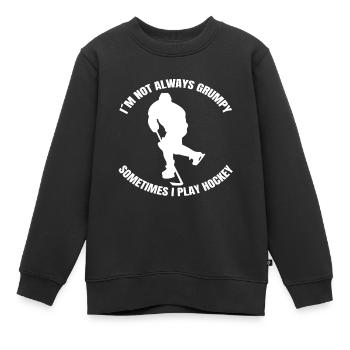 Eishockey Geschenk Eishockeyteam Wintersport - Kinder Premium Organic Sweatshirt - Schwarz - Vorne - AI Model Kid Female (0cm)