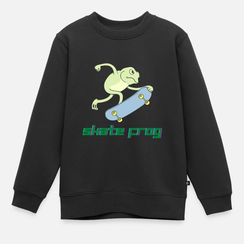 Grenouille de skate - Sweat Premium enfant bio - noir