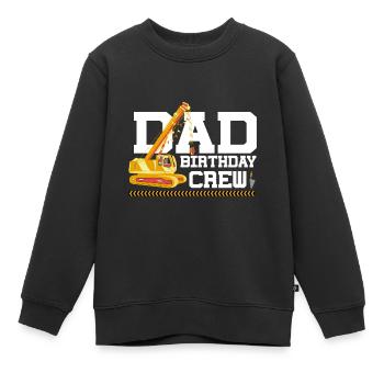 Papa Geburtstag Crew Konstruktion Thema - Kinder Premium Organic Sweatshirt - Schwarz - Vorne - AI Model Kid Female (0cm)