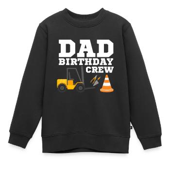 Papa Geburtstag Crew Konstruktion Thema - Kinder Premium Organic Sweatshirt - Schwarz - Vorne - AI Model Kid Female (0cm)