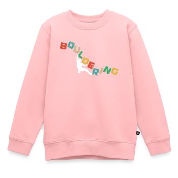 Bouldern, Klettern Freiklettern Kletterhalle - Kinder Premium Organic Sweatshirt - Rosa - Vorne - AI Model Kid Female (0cm)