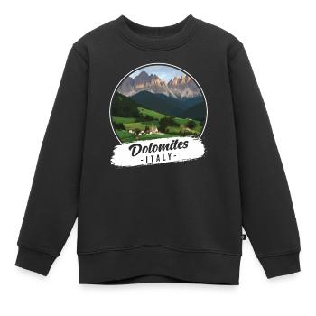 Dolomiten Italy Souvenir - Kinder Premium Organic Sweatshirt - Schwarz - Vorne - AI Model Kid Female (0cm)