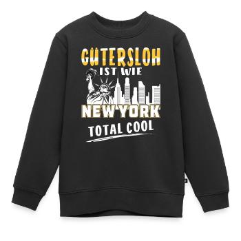 GÜTERSLOH EST COMME NEW YORK - Sweat Premium enfant bio - noir - Devant - AI Model Kid Female (0cm)