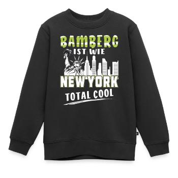 BAMBERG EST COMME NEW YORK - Sweat Premium enfant bio - noir - Devant - AI Model Kid Female (0cm)