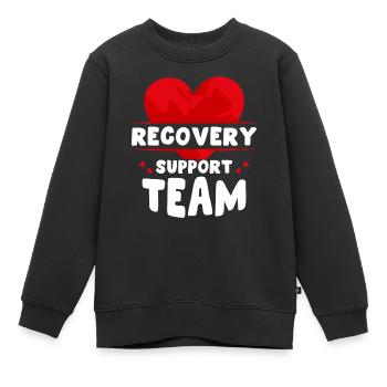 Team Zur Unterstützung Der Genesung Erholung - Kinder Premium Organic Sweatshirt - Schwarz - Vorne - AI Model Kid Female (0cm)