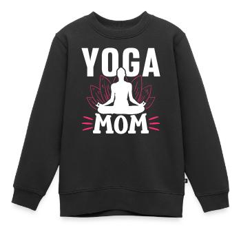 Yoga Mama Mami Mère Hobby - Sweat Premium enfant bio - noir - Devant - AI Model Kid Female (0cm)