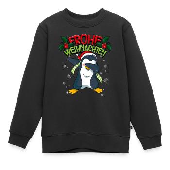 Frohe Weihnachten - Kinder Premium Organic Sweatshirt - Schwarz - Vorne - AI Model Kid Female (0cm)