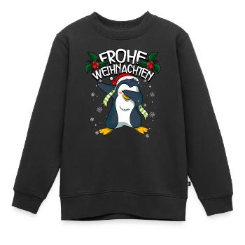 Frohe Weihnachten - Kinder Premium Organic Sweatshirt - Schwarz - Vorne - AI Model Kid Female (0cm)