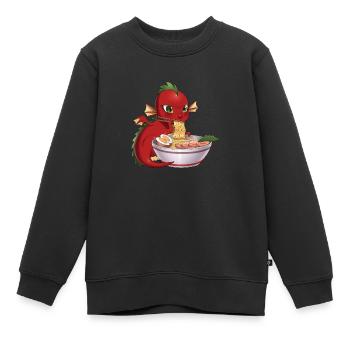 Ramen Drache Japanisches Geschenk Kawaii Anime - Kinder Premium Organic Sweatshirt - Schwarz - Vorne - AI Model Kid Female (0cm)