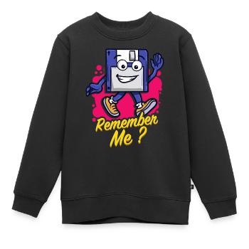 Programmeur Retro-diskette Disquette - Sweat Premium enfant bio - noir - Devant - AI Model Kid Female (0cm)