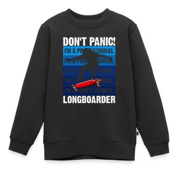 Lonagboarding Ich Bin Longboarder - Kinder Premium Organic Sweatshirt - Schwarz - Vorne - AI Model Kid Female (0cm)