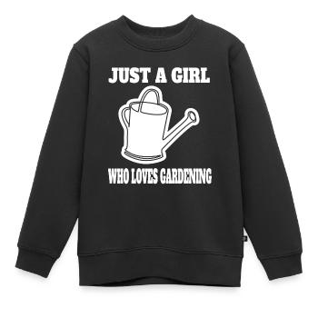 Jardinier Fille Jardin Verger Hobby Jardinier - Sweat Premium enfant bio - noir - Devant - AI Model Kid Female (0cm)