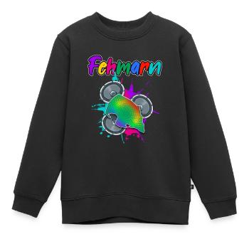 Fehmarn Beat - Kinder Premium Organic Sweatshirt - Schwarz - Vorne - AI Model Kid Female (0cm)