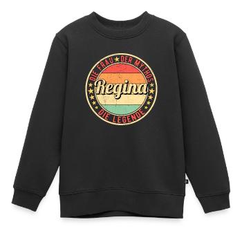Regina Die Frau Der Mythos Die Legende - Kinder Premium Organic Sweatshirt - Schwarz - Vorne - AI Model Kid Female (0cm)