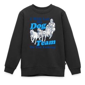 Traîneau à chiens Traîneau à chiens Traîneau à chiens - Sweat Premium enfant bio - noir - Devant - AI Model Kid Female (0cm)