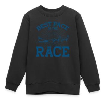 Traîneau Chien Traîneau Chien - Sweat Premium enfant bio - noir - Devant - AI Model Kid Female (0cm)