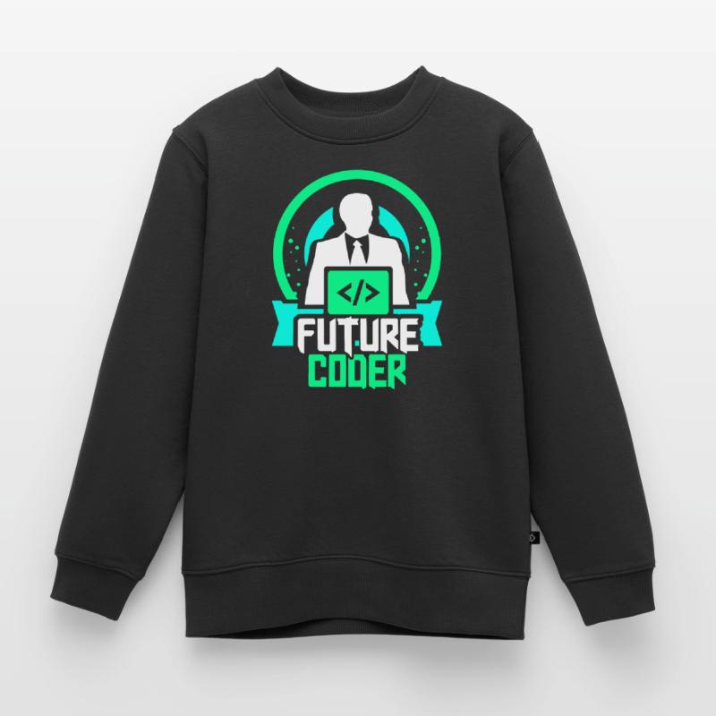 Zukünftiger Coder Coding Programmierer Code Kinder Premium Organic Sweatshirt