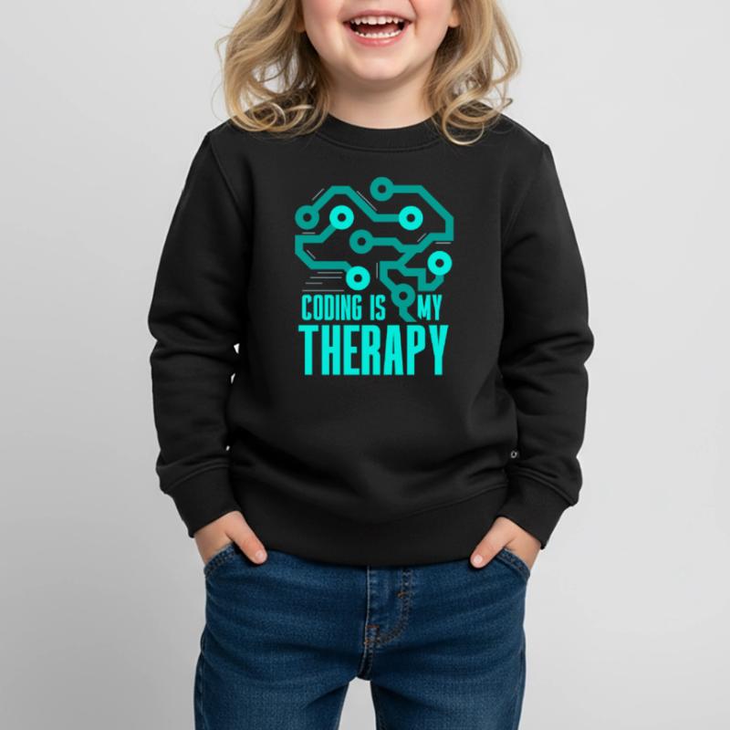 Programmieren Ist Meine Therapie Coding Code Coder Kinder Premium Organic Sweatshirt