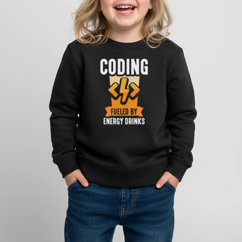 Programmieren Mit Energydrinks Coding Code Coder Kinder Premium Organic Sweatshirt