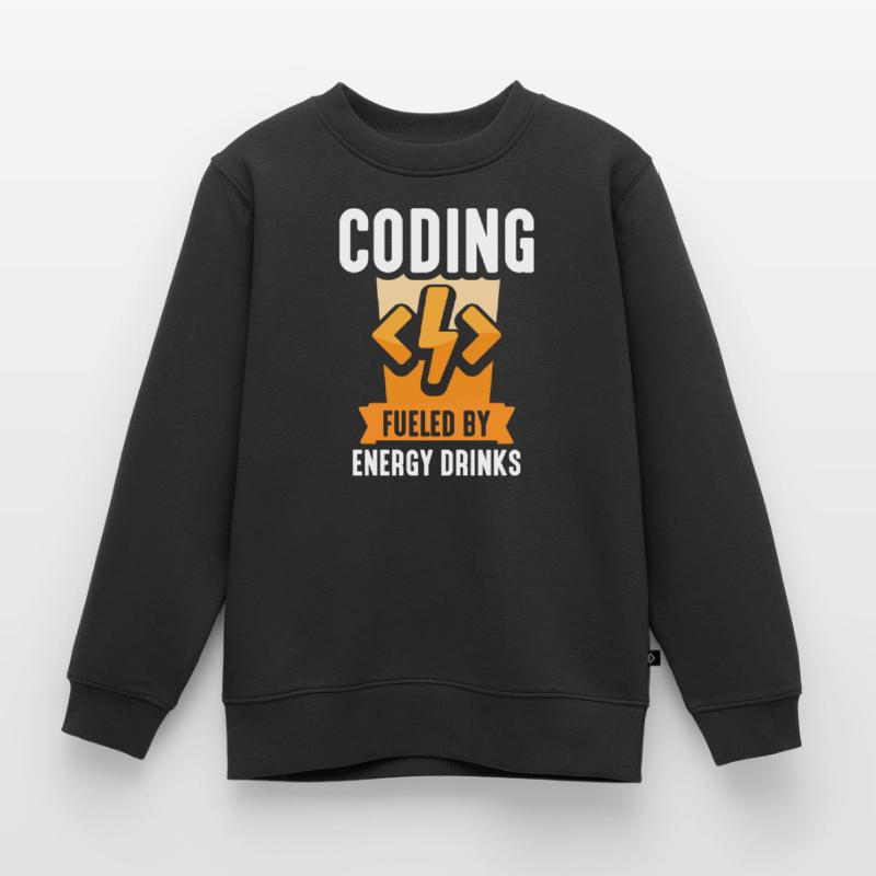 Programmieren Mit Energydrinks Coding Code Coder Kinder Premium Organic Sweatshirt