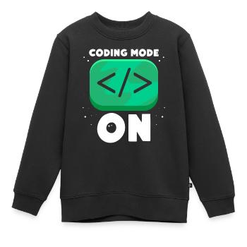 Programmiermodus Ein Programmierer Coding Coder - Kinder Premium Organic Sweatshirt - Schwarz - Vorne - AI Model Kid Female (0cm)