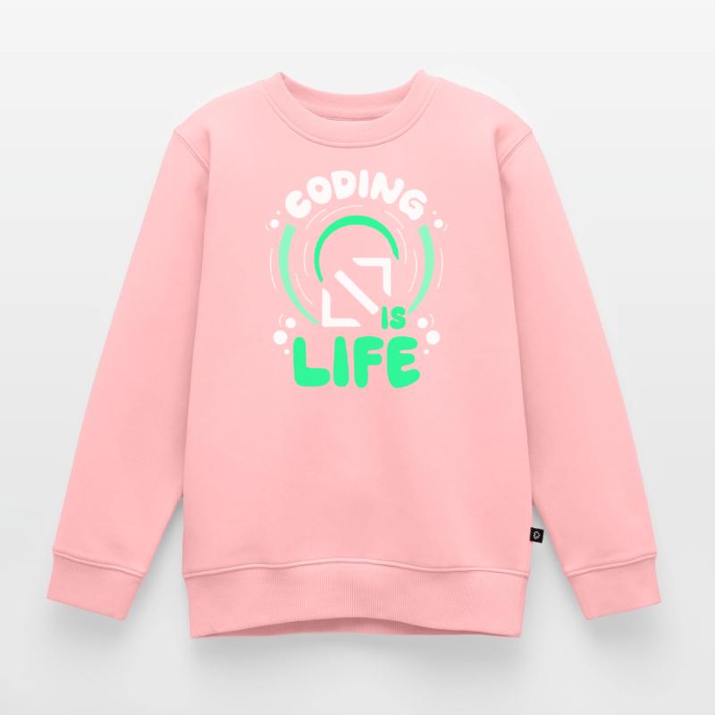 Coding Ist Leben Code Coder Programmierer Kinder Premium Organic Sweatshirt