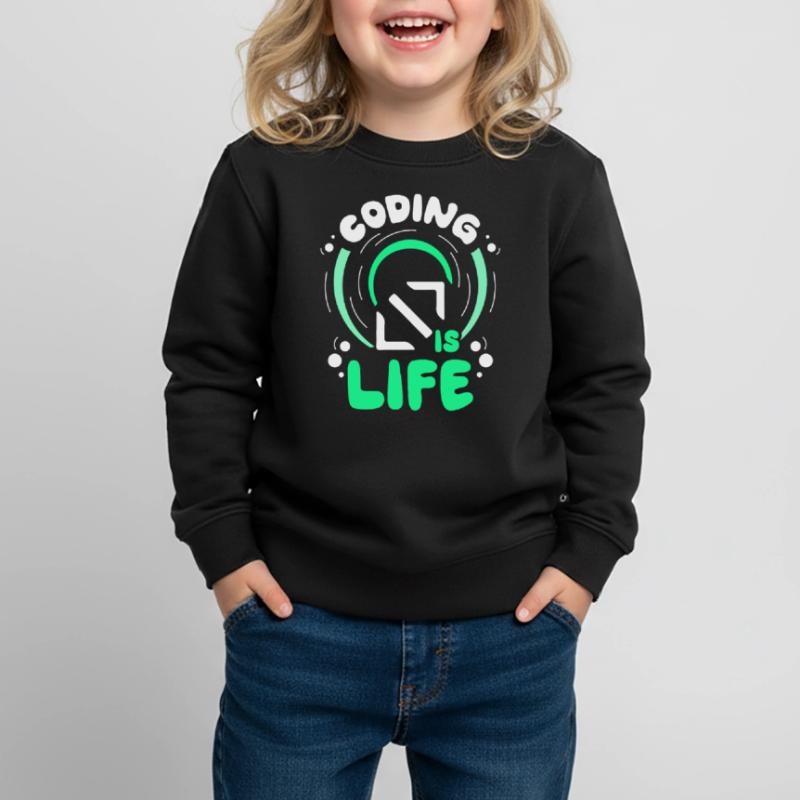 Coding Ist Leben Code Coder Programmierer Kinder Premium Organic Sweatshirt