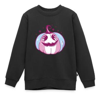 Transgender Pride Pumpkin LGBT Trans Flag - Sweat Premium enfant bio - noir - Devant - AI Model Kid Female (0cm)