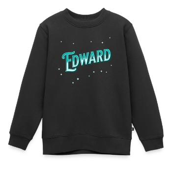 Edward Namen personalisiert - Kinder Premium Organic Sweatshirt - Schwarz - Vorne - AI Model Kid Female (0cm)