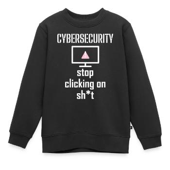 Cybersecurity - IT-Sicherheit Informatiker - Kinder Premium Organic Sweatshirt - Schwarz - Vorne - AI Model Kid Female (0cm)