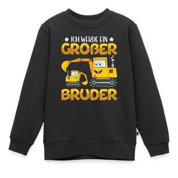 Ich werde ein Großer Bruder 2023 - Kinder Premium Organic Sweatshirt - Schwarz - Vorne - AI Model Kid Female (0cm)