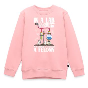 Chimiste chimiste - Sweat Premium enfant bio - rose - Devant - AI Model Kid Female (0cm)