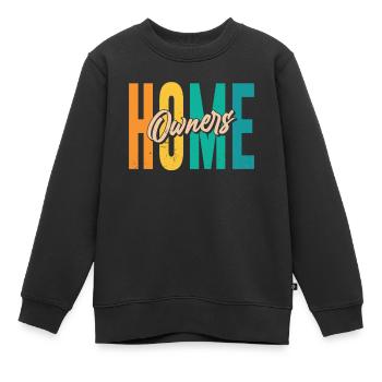 Propriétaire Propriétaire Maison propriétaire - Sweat Premium enfant bio - noir - Devant - AI Model Kid Female (0cm)