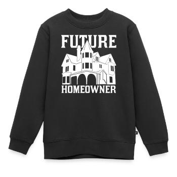 Futur propriétaire propriétaire propriétaire - Sweat Premium enfant bio - noir - Devant - AI Model Kid Female (0cm)