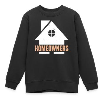 Propriétaire Maison Propriétaire Maison Propriétaire Maison - Sweat Premium enfant bio - noir - Devant - AI Model Kid Female (0cm)
