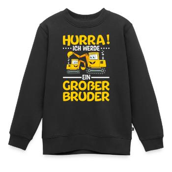 Ich werde ein Großer Bruder 2023 - Kinder Premium Organic Sweatshirt - Schwarz - Vorne - AI Model Kid Female (0cm)