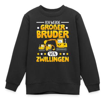 Ich werde ein Großer Bruder 2023 - Kinder Premium Organic Sweatshirt - Schwarz - Vorne - AI Model Kid Female (0cm)