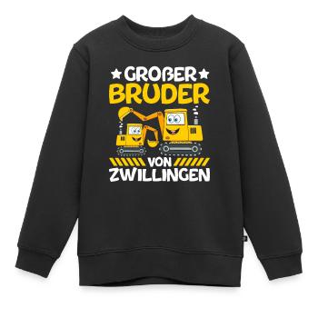Ich werde ein Großer Bruder 2023 - Kinder Premium Organic Sweatshirt - Schwarz - Vorne - AI Model Kid Female (0cm)