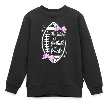 The future of football is female - Kinder Premium Organic Sweatshirt - Schwarz - Vorne - AI Model Kid Female (0cm)