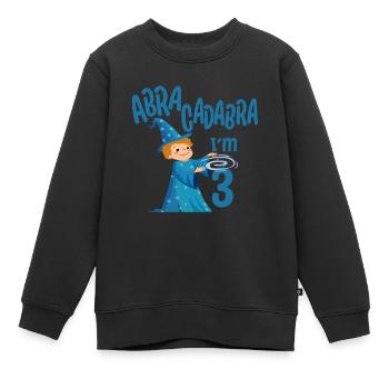 Magicien Anniversaire Garçon 3 ans Im 3 ans Cadeau - Sweat Premium enfant bio - noir - Devant - AI Model Kid Female (0cm)