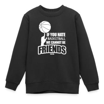 Basketballmannschaft Basketballspieler Basketball - Kinder Premium Organic Sweatshirt - Schwarz - Vorne - AI Model Kid Female (0cm)