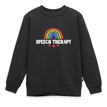 Rainbow Speech Therapy - Kinder Premium Organic Sweatshirt - Schwarz - Vorne - AI Model Kid Female (0cm)