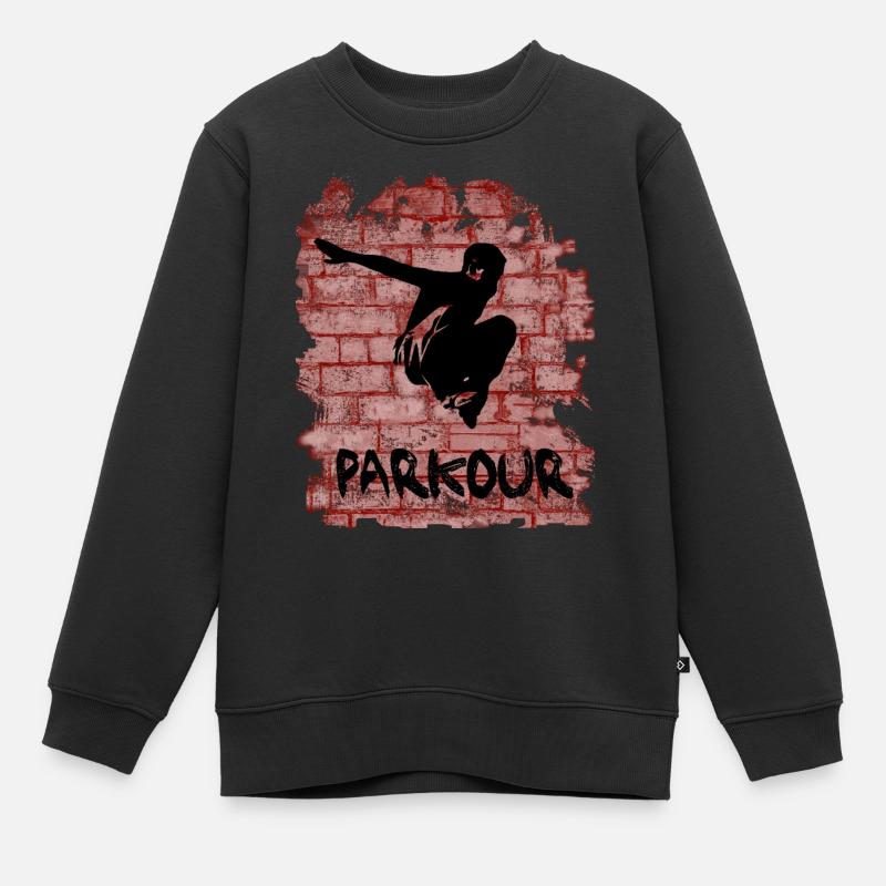 Parkour - Kinder Premium Organic Sweatshirt - Schwarz
