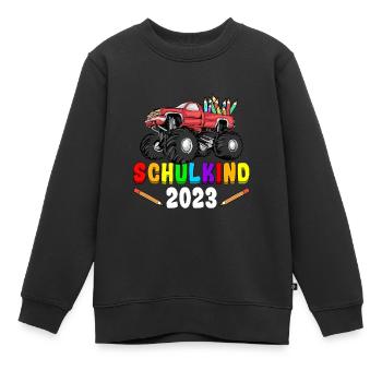 Schulkind 2023 Truck - Kinder Premium Organic Sweatshirt - Schwarz - Vorne - AI Model Kid Female (0cm)