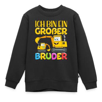 Ich werde ein Großer Bruder 2023 - Kinder Premium Organic Sweatshirt - Schwarz - Vorne - AI Model Kid Female (0cm)